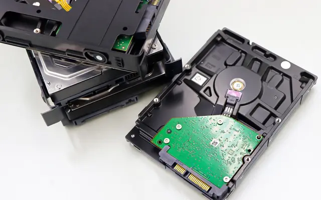 Disque dur ouvert pour récupération de données